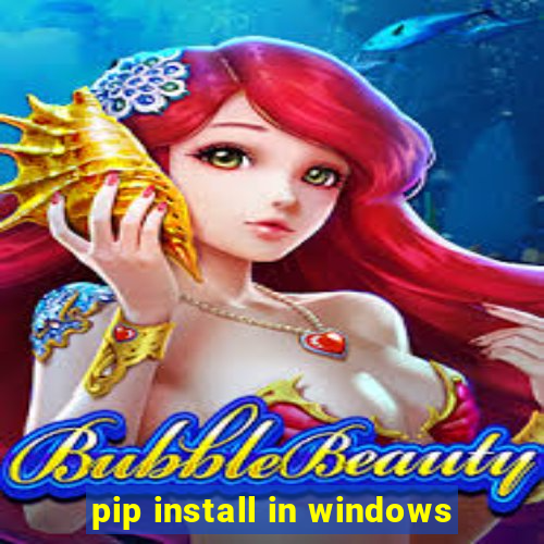 pip install in windows